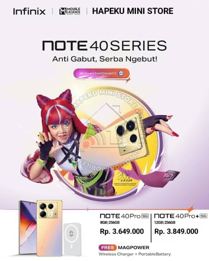 Infinix Note 40 Pro Plus 5G 12GB|256GB Garansi Resmi