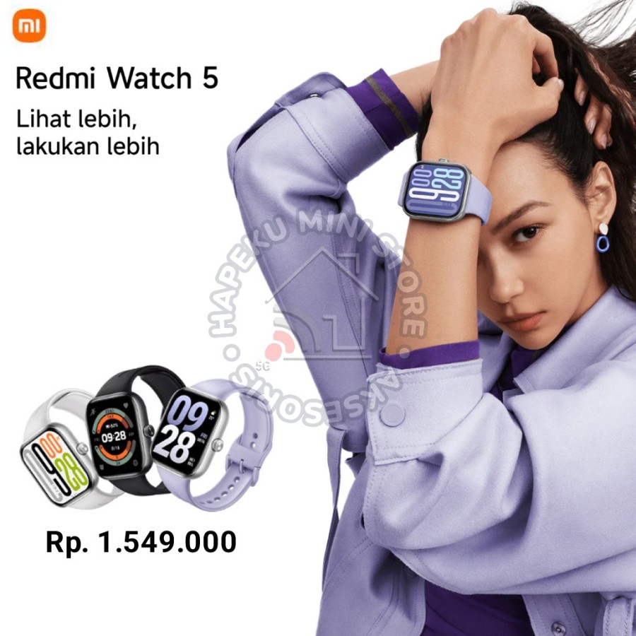 XIAOMI REDMI SMARTWATCH 5 AMOLED 5 GNSS ATM WIRELESS BLUETOOTH GARANSI RESMI